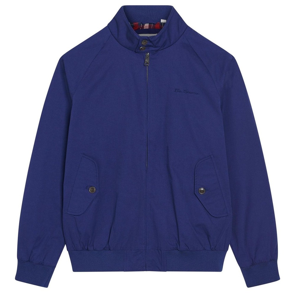 Ben Sherman Persian Blue Harrington Jacket Full Zip Lightweight Small New W/ Tag